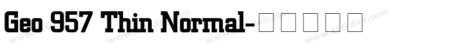 Geo 957 Thin Normal字体转换